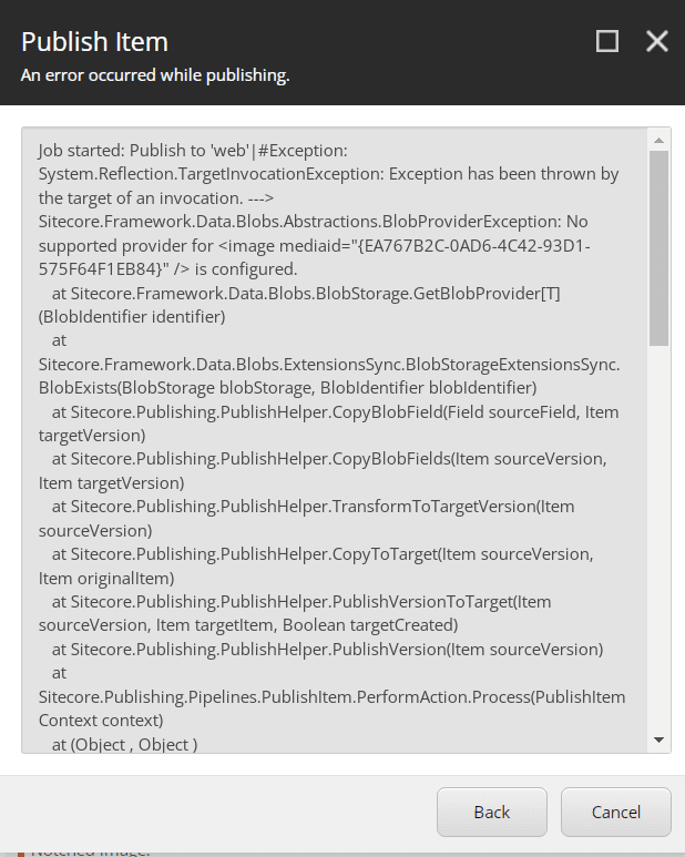 BlobProviderException