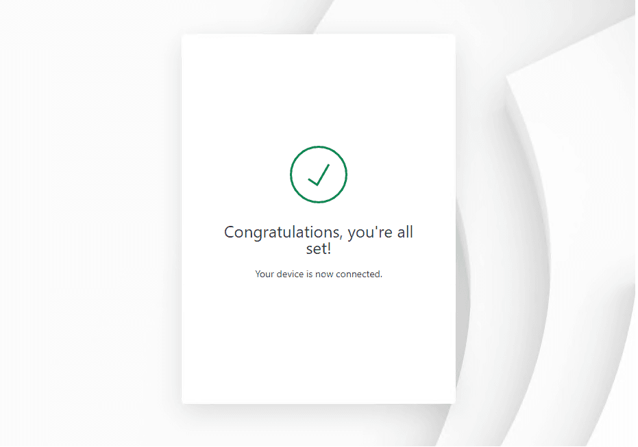 DeviceConfirmationSuccess