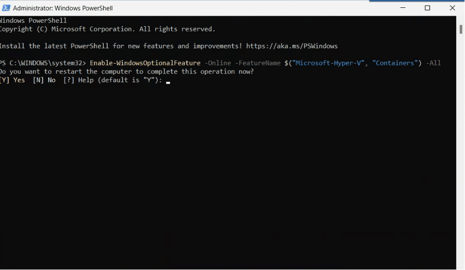 EnableWindowsOptionalFeature