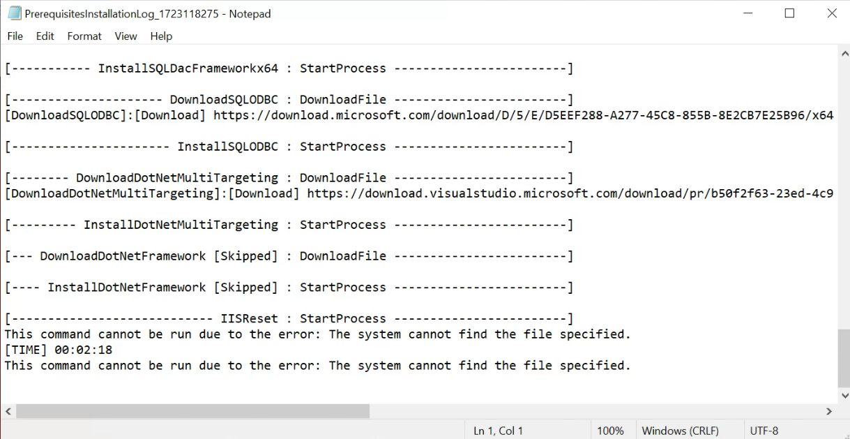 SIAPrereqsIISErrorLog